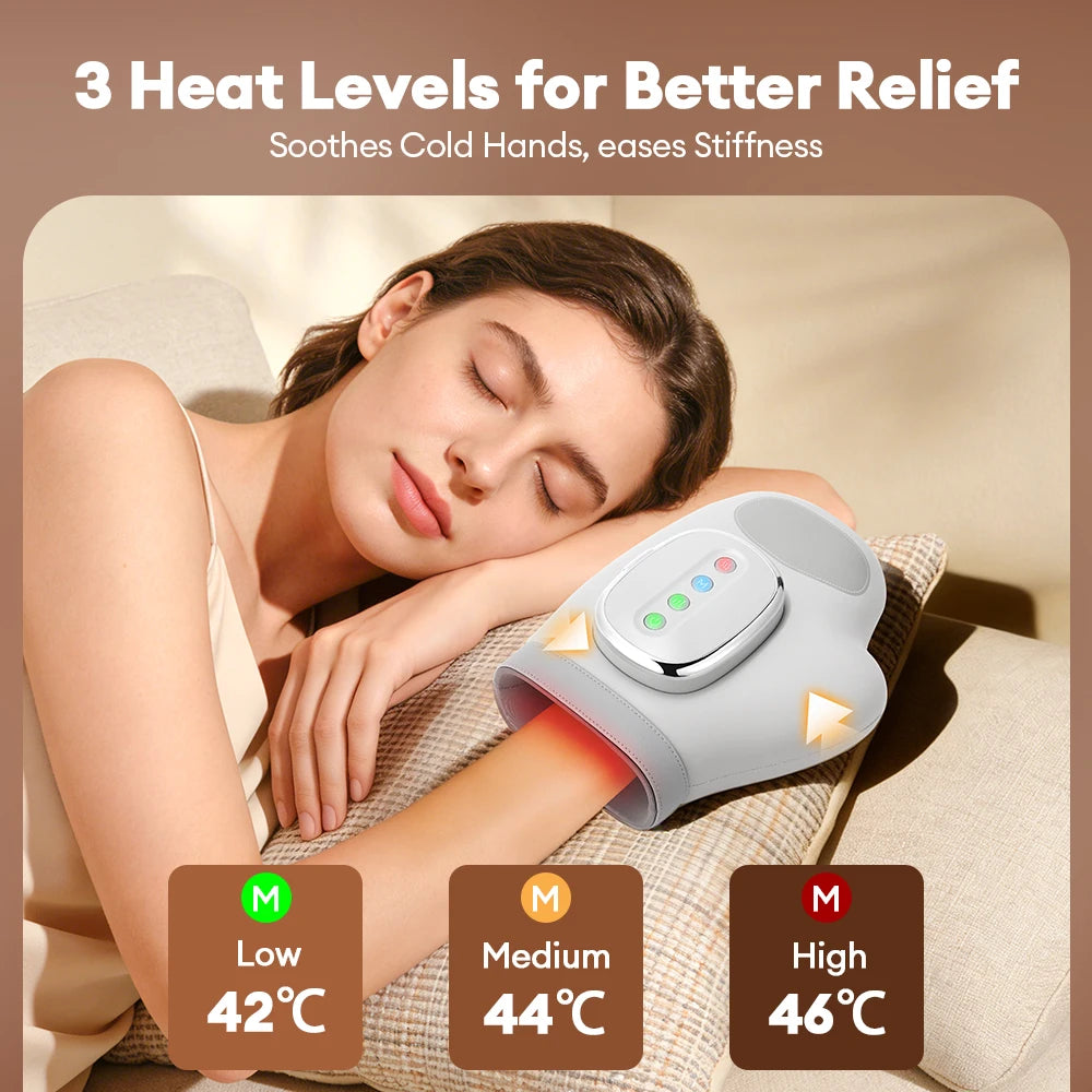 Electric Hand Massager Airbag Compress Finger Massage Glove Air Pressure Kneading Thumb Acupoint Palm Massager Finger Masajeador