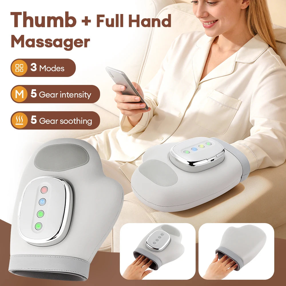 Electric Hand Massager Airbag Compress Finger Massage Glove Air Pressure Kneading Thumb Acupoint Palm Massager Finger Masajeador