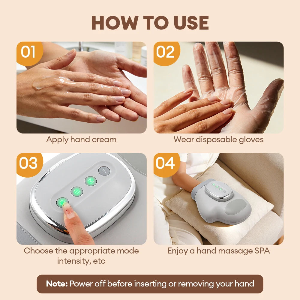 Electric Hand Massager Airbag Compress Finger Massage Glove Air Pressure Kneading Thumb Acupoint Palm Massager Finger Masajeador